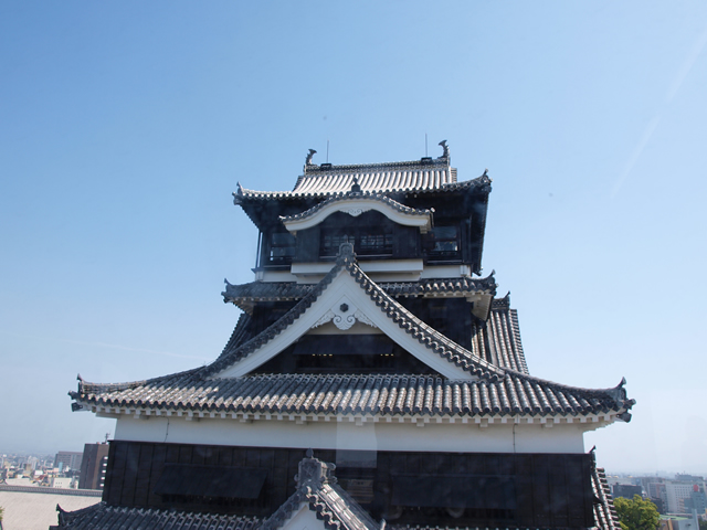 小天守からの大天守 小天守からの大天守