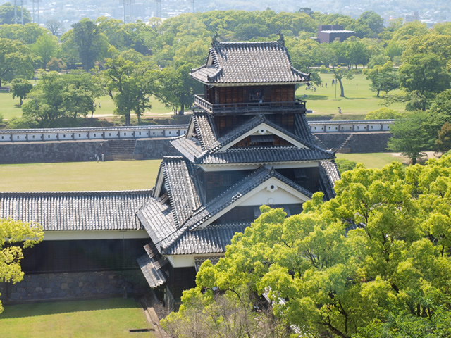 小天守から宇土櫓 小天守から宇土櫓