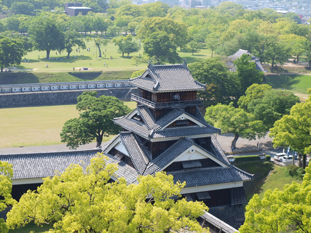 大天守から宇土櫓 大天守から宇土櫓