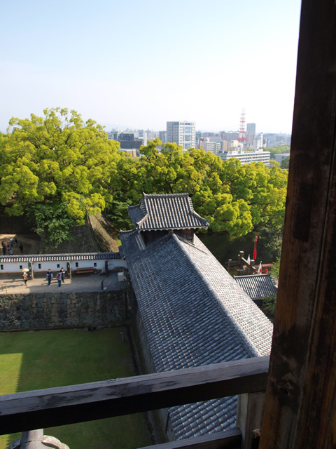 宇土櫓より入口方面 宇土櫓より入口方面