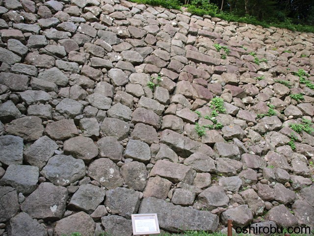 本丸南側の石垣 本丸南側の石垣