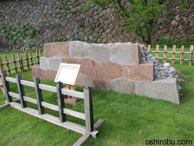 石垣の展示 石垣の展示