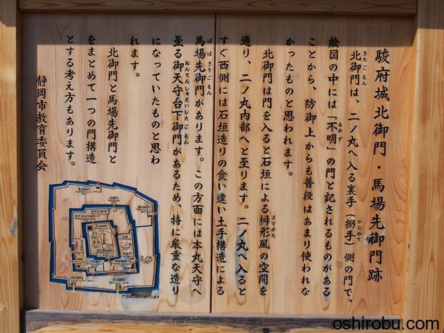 駿府城北御門・馬場先御門跡