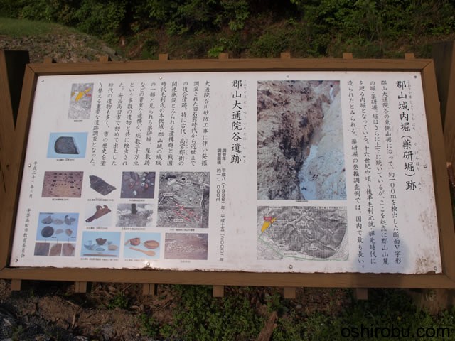 郡山大通院谷遺跡 郡山大通院谷遺跡