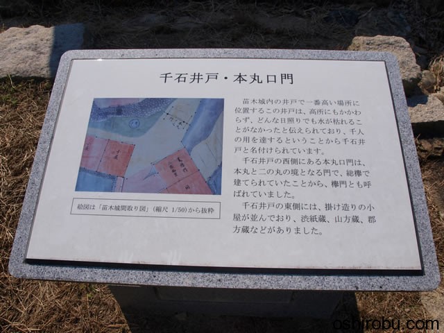 千石井戸と本丸口門の説明 千石井戸と本丸口門の説明