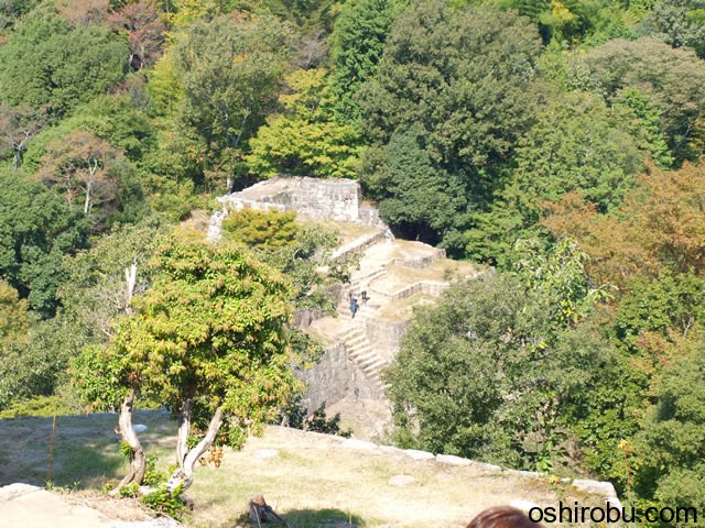 上から見た大櫓台 上から見た大櫓台