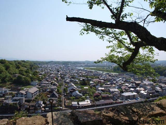眼下に津山の町 眼下に津山の町
