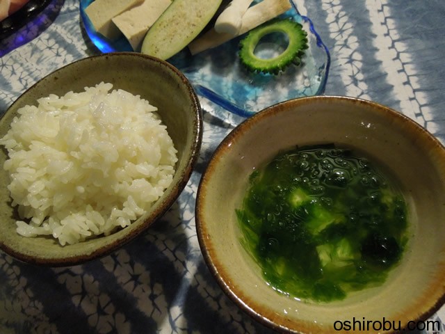 ご飯とお吸い物